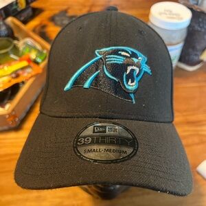 New Era Black Cap with Blue Panther Emblem